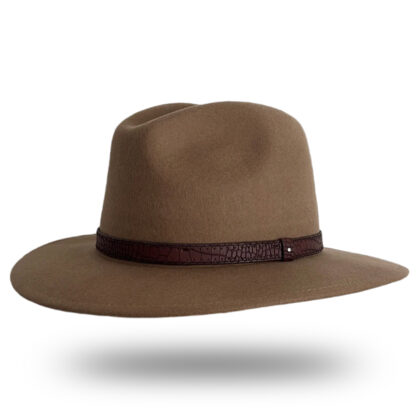Wool Felt Fedora Hat - Camel