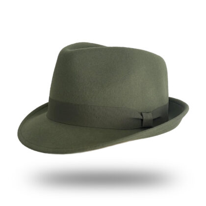 Wool Felt Trilby Hat - Moss Green